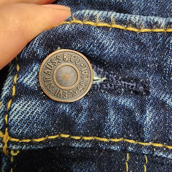 Levis Jeans Mens 40x30 505 Dark Wash Stretch High Rise Regular Fit Straight Leg - Picture 4 of 14